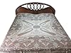 Pashmina Bedspreads Blanket Red Beige Kashmir Indian Bedding Bed Throw