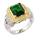 Bold Emerald Two Tone Ring