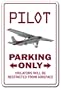 PILOT ~Sign~ parking signs air plane cessna fly gift