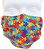Breathe Healthy Masks Puzzle Design Dust & Allergy Face Mask Kids Allergy & Pollen Mask / Kids Flu Mask - Antimicrobial Germ Killing Agent, Child Size