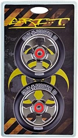 Grit Pro Scooter 110mm 2 Tone Wheels 2 Pack (Titanium Core/ Black)