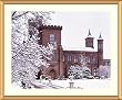 Smithsonian Castle Snowfall, Washington, D.C. Photograph - Beautiful approx. 25x29-inch Framed & Matted - 1 1/2-inch Antique Style Gold Frame - Photographic Print by Carol M. Highsmith