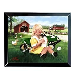 John Deere Giggles & Wiggles 10x12 Resin Clock