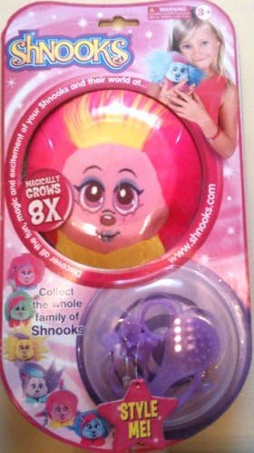 Shnooks Plush Friend Toy, "Fershnizzle" Pink & Yellow, with Hair Accessories