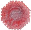 Colorful Recycled Art Glass Large Watermelon Red Sunburst Platter 17.5"D