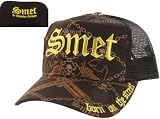 SMET Christian Audigier Ed Hardy Mens Womens Unisex Tattoo Trucker Hat Brown/Gold
