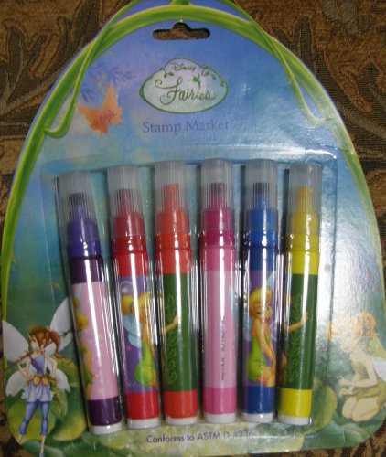 Childrens Toyshop  Toys : Disney Fairies 6 STAMP Markers