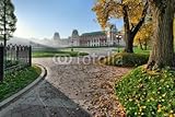 IMAGE OF Wallmonkeys Peel and Stick Wall Decals - Castle at Morning - 48