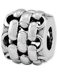 Reflection Beads Silver Chain link Bali Bead