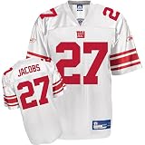 Reebok New York Giants Brandon Jacobs Replica White Jersey