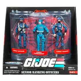 G.I. Joe Exclusive Senior Ranking Officers Action Figure 3-Pack Cobra Officer, Cobra Commander and... by