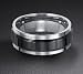 Triton Tungsten Carbide and Black Ceramic Wedding Band 11-2231CE