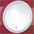 Suction Cup 7X Mirror with White Plastic Frame (9 inch)