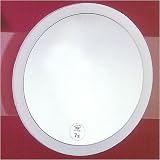 Suction Cup 7X Mirror with White Plastic Frame (9 inch)