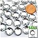 The Crafts Outlet 144-Piece Loose Flatback Acrylic Round Rhinestones, 14mm, Crystal Clear