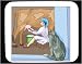 Mouse Pad with body, individuals, individual, cow, humans, woman, person, human, persons, cat, milking, people, farm, watching