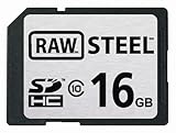 Hoodman RAWSDHC16GBST RAW STEEL 16GB SHDC Class 10 Memory Card