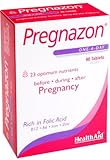 HealthAid Pregnazon - Folic Acid, Iron, B Vitamins - 90 Vegan Tablets