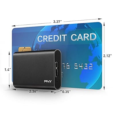 PNY Elite 480GB USB 3.0 Portable Solid State Drive (SSD) - (PSD1CS1050-480-FFS)