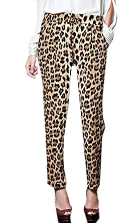 FINEJO Women New Style Long Pencil Harem Pants Leopard Casual Skinny ... FINEJO Women New Style Long Pencil Harem Pants Leopard Casual Skinny ...