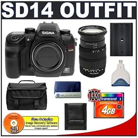Sigma SD14 Digital SLR Camera Body with Sigma 18-200mm f/3.5-6.3 DC OS Optical Stabilizer Lens + 4GB Card + Case + BP-21 Battery + Cameta Bonus Accessory Kit