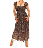 Blue Banana Black Ditsy Print Maxi Dress