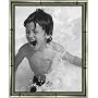 8x10 / 8 x 10 Picture Frame Silver Bamboo .. .75'' wide