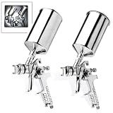 Pro Quality Aluminum Polished 3 Piece HVLP Spray Gun Kit with Gauge