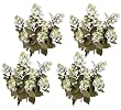 FOUR 24" Dried Look Lilac Artificial Silk Flower Bushes