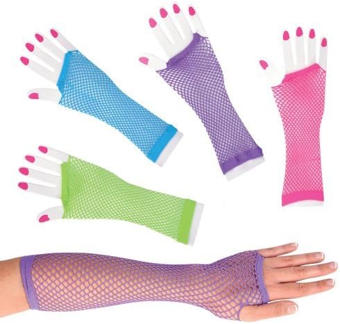 Assorted Fingerless Diva Fishnet Wrist Gloves (1 dz)