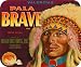 Pala Brave Brand Sunkist Oranges Vintage Fruit Crate Label Advertising MOUSE PAD