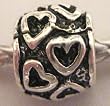 Silver Plated Spacer Bead Fits Pandora Hearts All Around, 10mm (1)