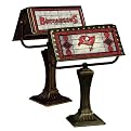 Art Glass Banker's Lamp - Buccaneers (13.25 x 10.25")
