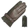 Men's Leather Patch Driving Gloves - Brown