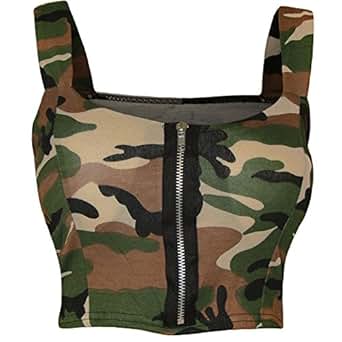 Janisramone femmes zip frontal rembourr&eacute; t&eacute;l&eacute; soutien gorge crop