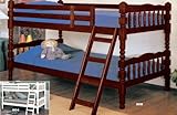 Twin and Twin Bunk Bed in Cherry Color Finish #AD 8108