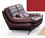 Armen Living Lc85532Re 8553 Riviera Loveseat Red 100% Leather