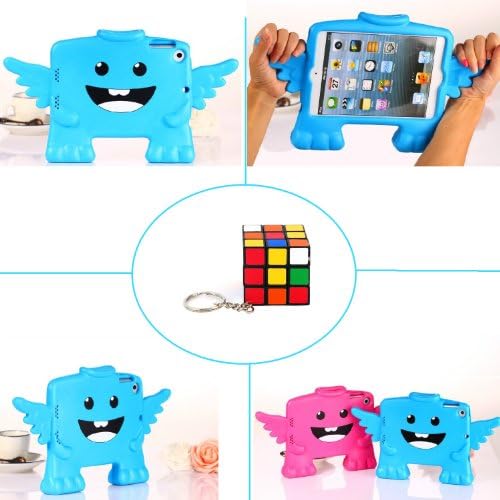 Kid's Little Angel Light Weight EVA Drop-Proof iPad Protective Case with Handles (for iPad Mini) Great gifts for children ! (Blue)
