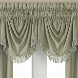 JCP Home Supreme Fringed Festoon Valance - Aloe Green, Amethyst, Aqua Dust, Aqua Green, Basil,