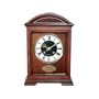 Seth Thomas Bennington Stained Brown Wood Case with White and Black Dial Arch Shape Chime Mantel Clock