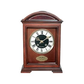 Seth Thomas Bennington Stained Brown Wood Case with White and Black Dial Arch Shape Chime...