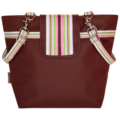 Cocoa Blush Stripe Diaper Bag