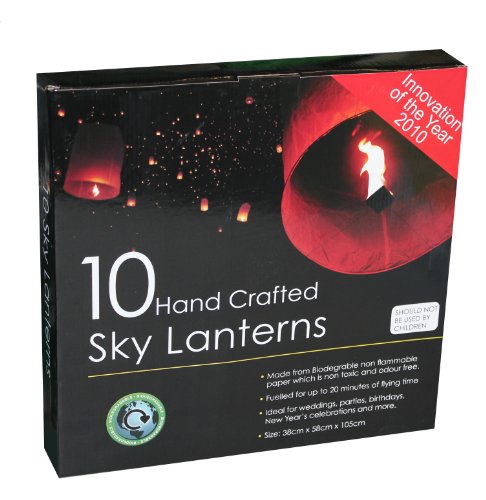 Light a Lantern Sky Lanterns, 10-Pack, White