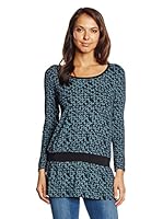 ZERGATIK Camiseta Manga Larga Choux (Azul / Negro)