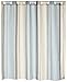 Carnation Home Fashions EZ On Fabric Shower Curtain, Blue Stripes 70-Inch by 72-inch
