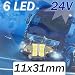 Produkt-Bild: High Power LED-Lampe 24V / Sofitte 11x31mm