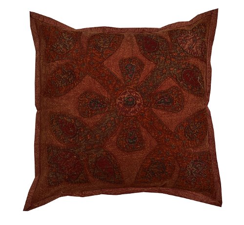 Imagen 2 de Jogi indio bordado Cojín de algodón Set Adornado con Patch Work Tamaño 16 x 16 pulgadas Juego de 5 piezas