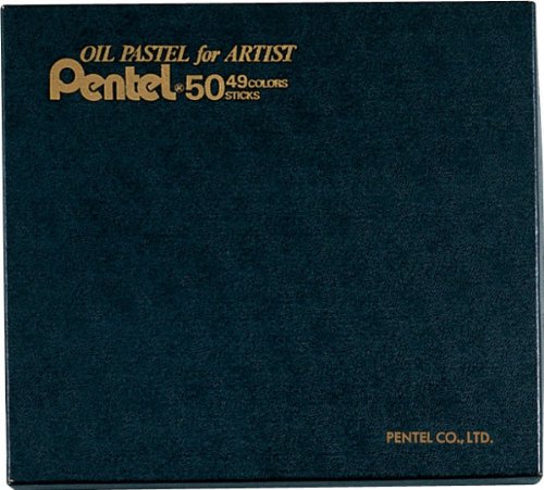 ぺんてる　専門家用パス　オイルパステル49色　(白2本入)　PTA-50D
