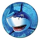 Creative Converting Shark Splash Round Dinner Plates, 8 Count
