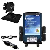 Toshiba e800 Auto Bean Bag Dash Holder with Car Charger - Uses Gomadic TipExchange